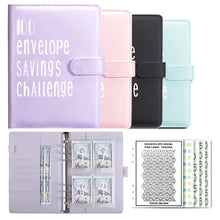 Lade das Bild in den Galerie-Viewer, 100 Envelope Challenge Binder Couple Challenge Event Save Together Challenge Notepad Savings Folder A5 Binder Budget Envelopes
