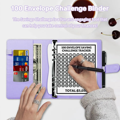 100 Envelope Challenge Binder Couple Challenge Event Save Together Challenge Notepad Savings Folder A5 Binder Budget Envelopes